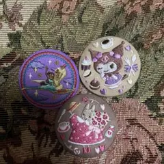 サンリオディズニー刺繍缶バッチセット