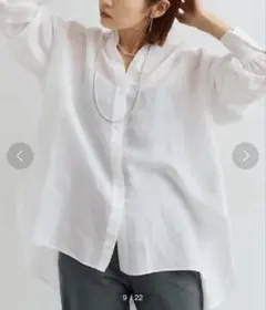 値下げBABYLONE ラミーシアーカシュクールシャツ ミント 未使用品