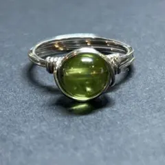 WR420S 天然石 パワーストーン パワーストーン ワイヤーリング ペリドット