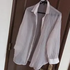 25826❤ シースルー長袖シャツ 薄いベージュ