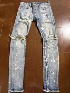 mnmlダメージスキニーデニム