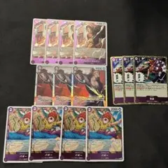 ワンピースカードまとめ売り　レイリー、ギャバン、バギー、カムサリ