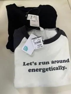 【タグ付き】2枚セット 120 長袖 薄手 Tシャツ シンプル 男の子 シャツ