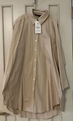 【ZARA】ベージュ 長袖シャツ XSサイズ