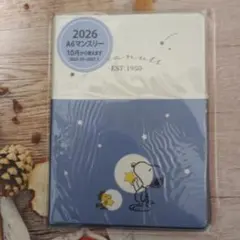 2026年 A6 マンスリー PEANUTS スヌーピー 夜光星