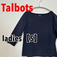 M35 【Talbots】七分袖カットソー【S】ネイビーのサムネイル
