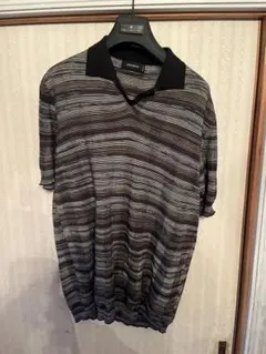 CIVIDINI ストライプ ポロシャツ　サイズ50 イタリア製
