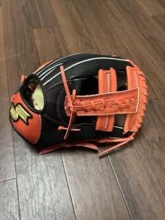 SSK 軟式野球グローブ ブラック ×レデッシュオレンジ　内野用　6Lのサムネイル
