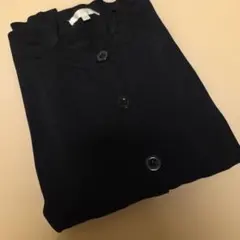 rienda 黒 ボタン付きカーディガン 長袖