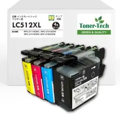 新品定価7.280円 ブラザー LC512XL 大容量互換インク 残量表示 ICのサムネイル