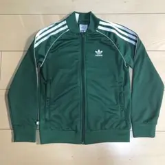 adidas トラックジャケット　グリーン　130