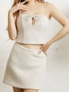 エンジェルアール　AR ツイード　ビジュー　ミニ　セットアップ　ドレス　キャバ