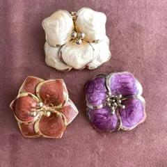 スカーフクリップ　フラワークリップ　おまとめ