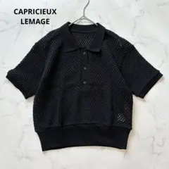 CAPRICIEUXLEMAGE 洗える　コットントップス　メッシュポロシャツのサムネイル