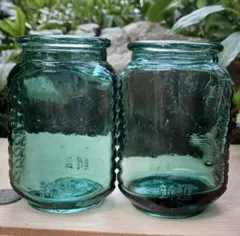94 レトロ瓶 海苔瓶 気泡 海苔佃煮瓶じゃ ガラス瓶 花材 ビンテージ 欠け
