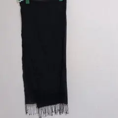 黒のストール・ショール カシミアワールド