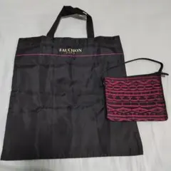 FAUCHON ブラック エコバッグとポーチセットのサムネイル