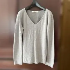 AZUL グレー Vネック 長袖ニット