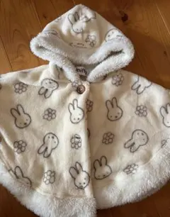 ミッフィー柄フリースポンチョ