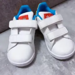 美品 adidas LEGO コラボ ベルクロスニーカー ホワイト デサント
