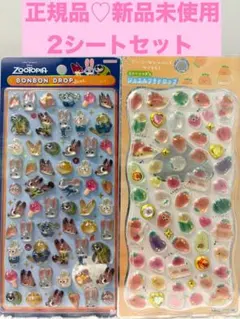【正規品】ズートピアボンボンドロップミニ、ジュエルプチドロップシール2セット