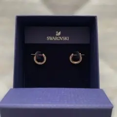 Swarovski スワロフスキー　ゴールドフープピアス
