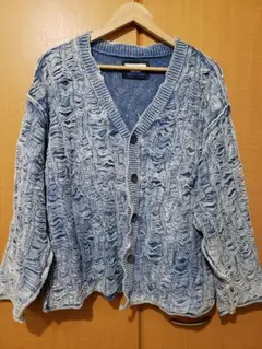 MAISON SPECIAL フリンジデニムニット カーディガンのサムネイル