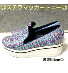 38サイズ=24.5cm夏春ステラマッカートニー厚底5.5ローファー　スリッポン