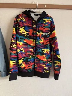 DIESEL カモフラージュ柄 フード付きトレーナー