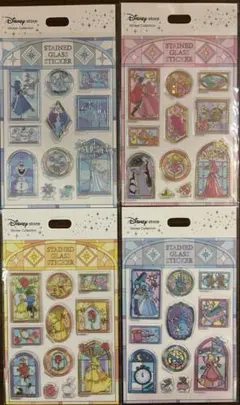 ディズニー ステンドグラス風ステッカー 4種のサムネイル