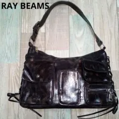 RAY BEAMS　ハンドバッグ　Y2K　レースアップ　ブラウン　フェイクレザーのサムネイル