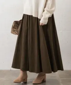 URBAN RESEARCH Sonny Label細コールマキシフレアスカート