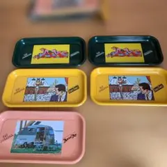 【未使用】 アメリカンポップ イラスト金属トレイ 5枚／サントリーオリジナル