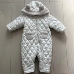 COMME CA ISM ホワイト キルティング アウター 60-80サイズ