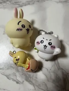 めじるし ちいかわ ハチワレ うさぎ マスコット キーホルダー 3点