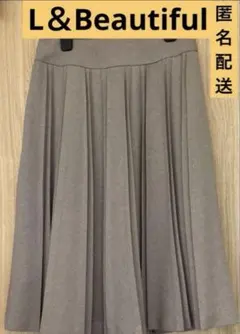 レディーススカート 変形プリーツスカート プリーツスカート ベージュスカート