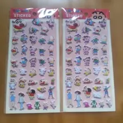 クレヨンしんちゃん ましゅまろシール ２枚セット　ぷっくりステッカー