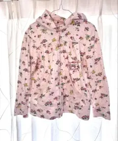 【美品】KP 花柄ピンクパーカー　130