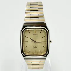 【極美品】セイコー ドルチェ 超硬タングステンケース 5E31 高精度クォーツ