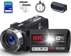 ビデオカメラ 8K動画撮影 6400万画素 YouTube 18Xデジタルズームのサムネイル