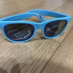 ディズニー ミッキー サングラス キッズ 水色 ライトブルー 総柄