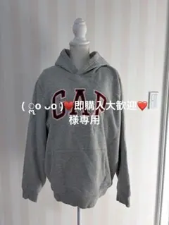 GAP グレー フード付きパーカー L