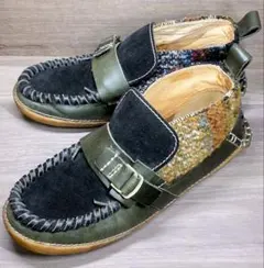 ◆REGAL リーガル◆モカシン ツイード切替 レザー 24cm 個性派 訳あり