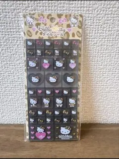 【即日発送】ハローキティ タイルシール ヒョウ柄