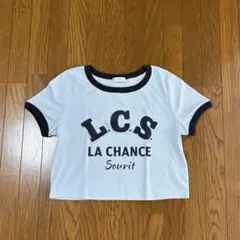 2PINK ロゴプリント 半袖Tシャツ 韓国カジュアルライトブルー L