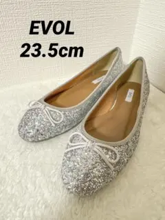 23.5 EVOL ラウンドフットバレエ シルバー リボン ネットストア欠品商品