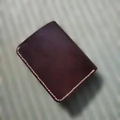 ハンドメイド　レザー 二つ折り財布