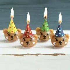 【新品未使用】くまさんキャンドル　ケーキ　誕生日　お祝い