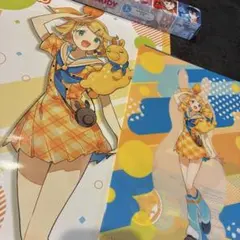 初音ミク RODY タイトーくじ 鏡音リン A3ポスター クリアファイル