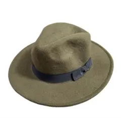 【即日発送】オリーブ色 フェルトハット サイズF